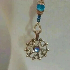 Handmade Blue Faerie Necklace & Earrings